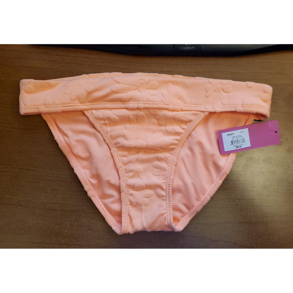 Juniors' Ninety-Nine° Banded Hipster Swim Bottoms - Neon Melon Floral, Size S